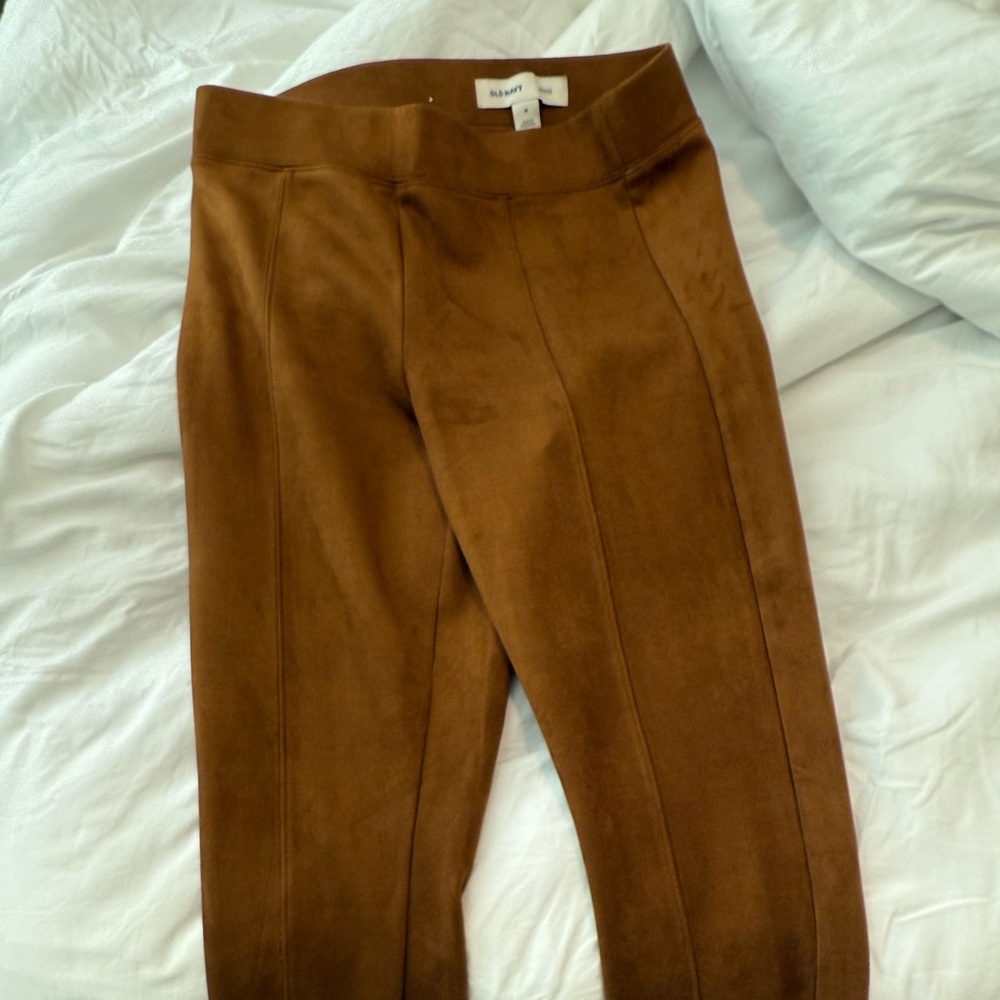 Old navy suede straight leg pants